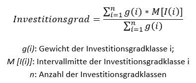Berechnungsformel Investitionsgrad