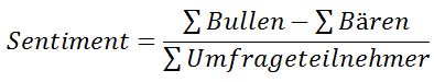 Formel zur Berechnung des sentix Sentiment