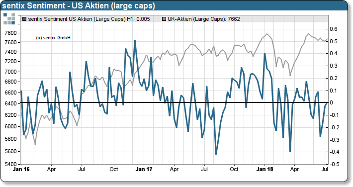  sentix Sentiment US Large Caps und S&P 500